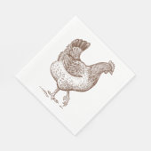 Birthday Party für niedliche Hühnerlandwirte Bauer Serviette (Ecke)