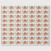 Birthday Party für rote Landtiere Geschenkpapier (Flach)