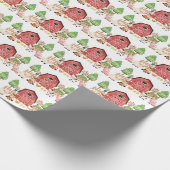 Birthday Party für rote Landtiere Geschenkpapier (Ecke)