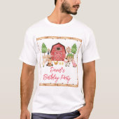 Birthday Party für rote Landtiere T-Shirt (Vorderseite)