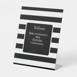 Birthday Party für Schwarze und Weiße Mans Sockelschild