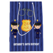 Birthday Party-Gast bei Police themed Vielen Dank Mittlere Geschenktüte (Vorderseite)