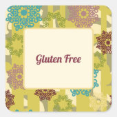 Birthday Party Gluten Free Dietary Advice  Quadratischer Aufkleber (Vorderseite)