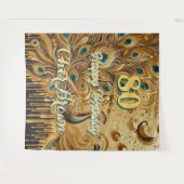 Birthday Party Gold Driving | Glitzer Peacock Wandteppich (Vorderseite (Horizontal))