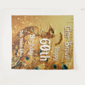 Birthday Party Gold Driving | Glitzer Peacock Wandteppich (Vorderseite (Horizontal))