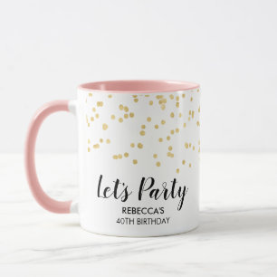 Birthday Party Gold Imitats Foil Confetti Individu Tasse