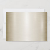 Birthday Party Gold Verziert Rectangle Dimond Blum Einladung (Rückseite)