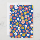 BIRTHDAY PARTY Groovy Daisies Floral CUSTOM Einladung (Rückseite)