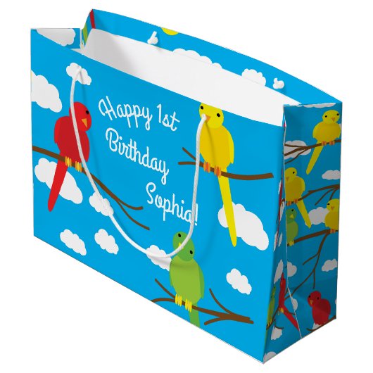 Birthday Party Große Geschenktüte (Rückseite Schrägansicht)