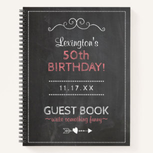 Birthday Party Guest Book Personalisiert   Notizbuch