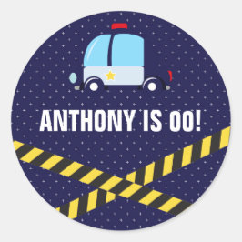 Birthday Party Guest Fevor der Polizei Runder Aufkleber