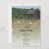 Birthday Party im gewitterten Barland Einladung (Vorderseite)