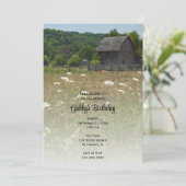 Birthday Party im gewitterten Barland Einladung (Stehend Vorderseite)