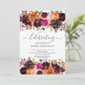 Birthday Party im Herbst Einladung (Stehend Vorderseite)