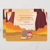 Birthday Party im Herbst Einladung (Vorne/Hinten)