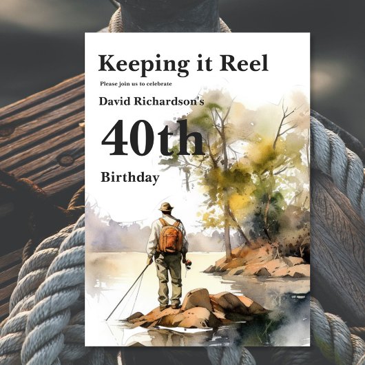 Birthday Party im Wasserfarbenbereich Einladung