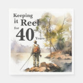 Birthday Party im Wasserfarbenbereich Serviette (Vorderseite)