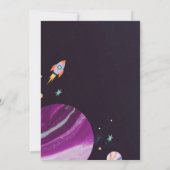 Birthday Party im Weltraum Einladung (Rückseite)