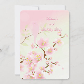 Birthday Party in Asian Hübsch Pink Cherry Blossom Einladung