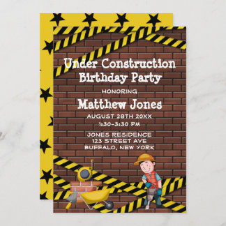 Birthday Party in Construction Bricks