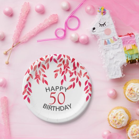 Birthday Party in Hot Pink Pappteller (Party)