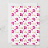 Birthday Party in Pink Brown Einladung (Rückseite)