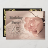 Birthday party invitation 45 years old einladung (Vorne/Hinten)