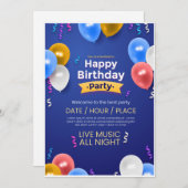 Birthday party invite feiertagskarte (Vorne/Hinten)