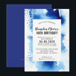 BIRTHDAY PARTY INVITE Moderne Aquarell cool blau Einladung<br><div class="desc">von kat massard >>> kat@simplysweetPAPERIE.com << Ein supereinfaches, aber stilvolles Einladungsdesign für Ihren Geburtstag. Wow Ihre Freunde und Familie mit dieser kleinen Zahl .D Setup als Vorlage ist es einfach für Sie, Ihre eigenen Details hinzuzufügen, oder drücken Sie die Schaltfläche Anpassen und Sie können Text, Schriftart, Größen etc. TIPP:: 1....</div>