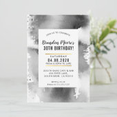 BIRTHDAY PARTY INVITE moderne Aquarellfarbe männgr Einladung (Stehend Vorderseite)