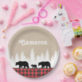 Birthday Party kariert Bears Pappteller (Party)