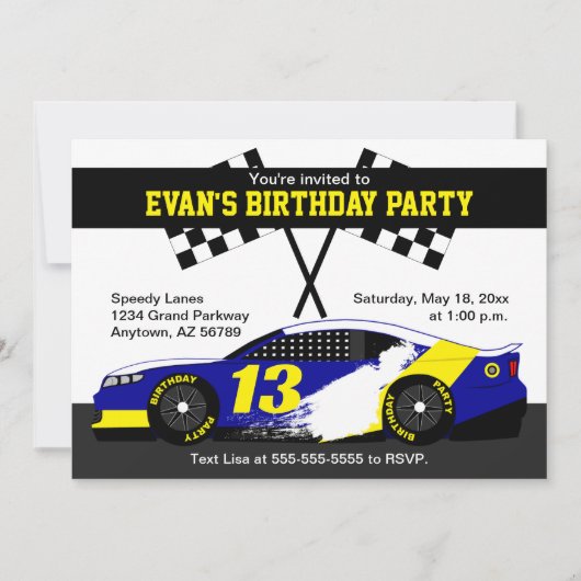 Birthday Party Karte (Vorderseite)