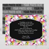 Birthday Party Kawaii Ice Creme Uber Niedlich Einladung (Vorne/Hinten)