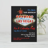Birthday Party Las Vegas Party Einladungen (Stehend Vorderseite)
