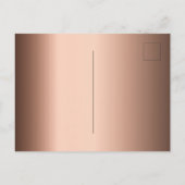 Birthday Party Leopard Muster Bronze-Einladung Postkarte (Rückseite)