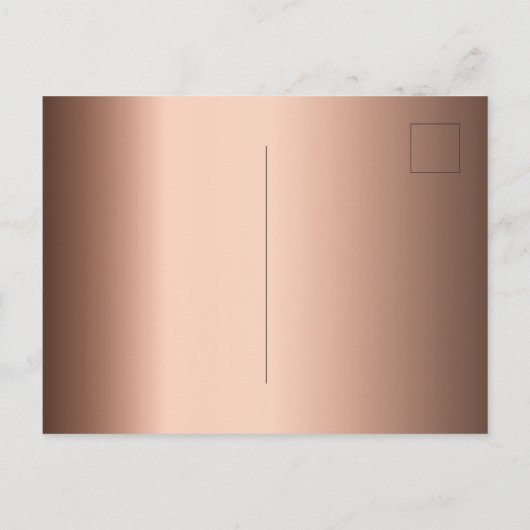 Birthday Party Leopard Muster Bronze-Einladung Postkarte (Rückseite)