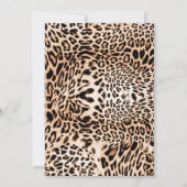 Birthday Party Leopard Muster Einladung (Rückseite)