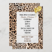 Birthday Party Leopard Muster Einladung (Vorne/Hinten)