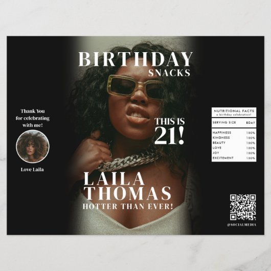 Birthday Party Magazine Cover Chip Bag Wrapper Flyer (Vorne)