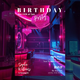 Birthday Party Magazine Cover Einladung