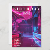 Birthday Party Magazine Cover Einladung (Vorderseite)