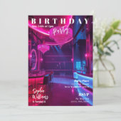 Birthday Party Magazine Cover Einladung (Stehend Vorderseite)
