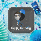 Birthday Party Man in Balloon Pappteller (Party)