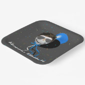 Birthday Party Man in Balloon Pappteller (Gewinkelt)