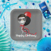 Birthday Party Man in Balloon Pappteller (Party)