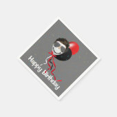 Birthday Party Man in Balloon Serviette (Ecke)