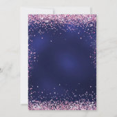 Birthday Party Marine blau pink Luxus Einladung (Rückseite)