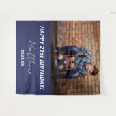 Birthday Party Marine blau-weiß Foto Typ Wandteppich (Vorderseite (Horizontal))