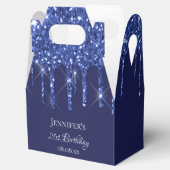 Birthday Party Marine blauen weißen Glitzer Tropfe Geschenkschachtel (Geöffnet)