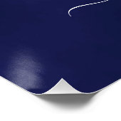 Birthday Party Marine Blue Glitzer Tropfen Foto Poster (Ecke)